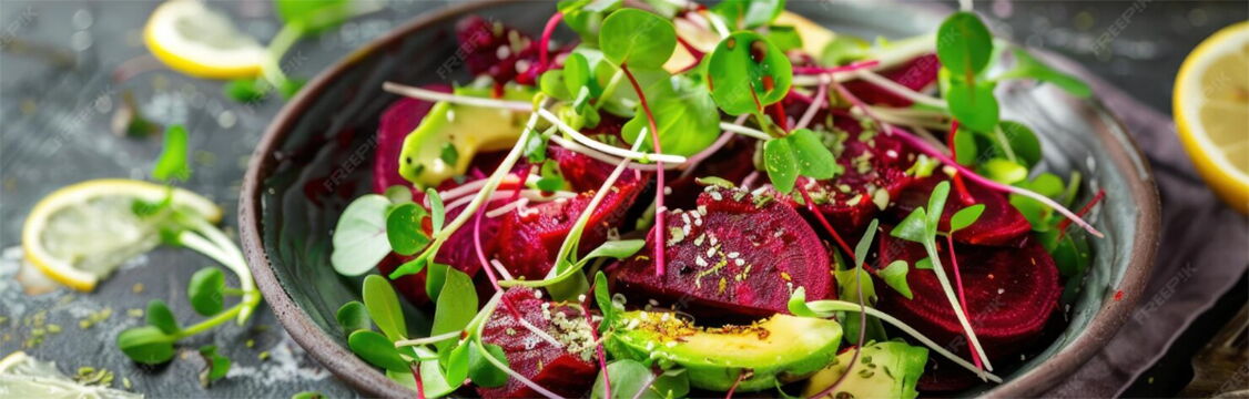 Ein Teller mit plant-based food